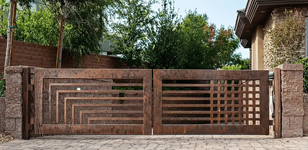Custom driveway gate installation for a home entrance in Salt Lake City, UT