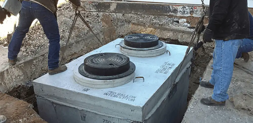 Grease trap installation for a commercial property drainage system in Salt Lake City, UT