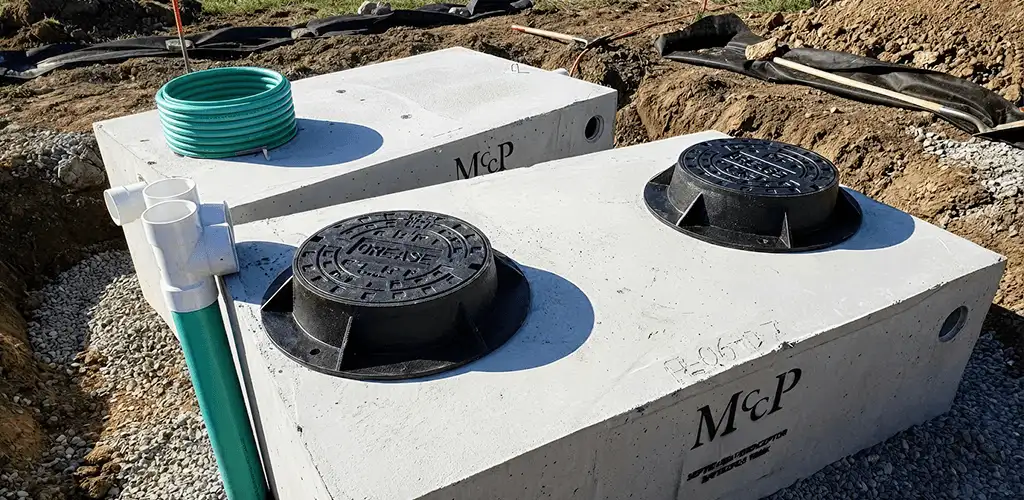 Grease trap installation unit set in place for drainage protection in Salt Lake City, UT