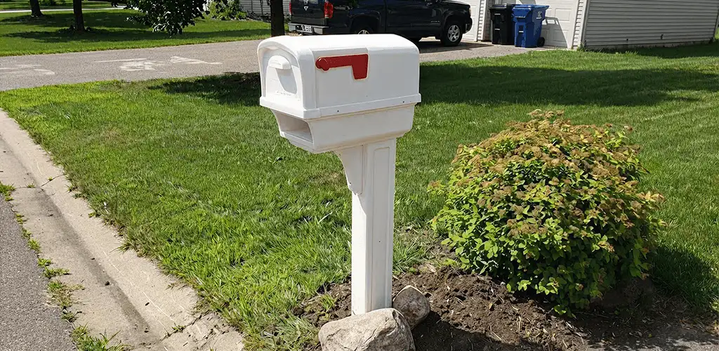 Mailbox installation for a residential curbside mailbox in Salt Lake City, UT