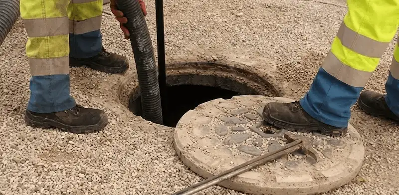 Drain cleaning crew clearing a sewer access point with professional equipment in Salt Lake City, UT