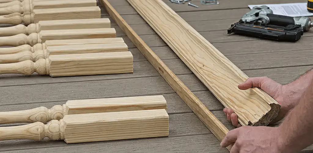 Handrail installation materials and wood components for stair rail work in Salt Lake City, UT